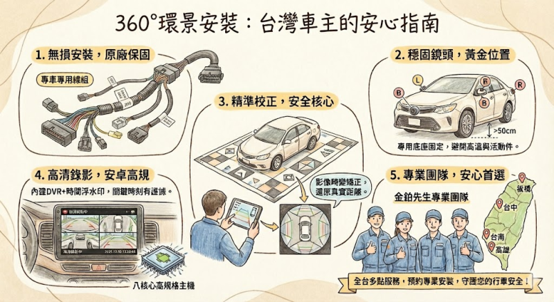 金鉑先生360環景安裝施工與鏡頭校正