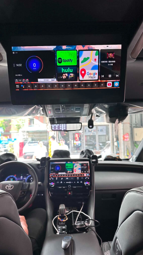 改裝攻略 56 Toyota Alphard CarPlay 安卓盒串接原車後座螢幕完工測試