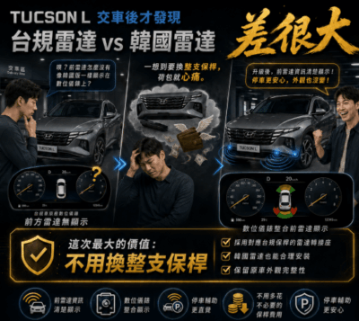 改裝攻略 51 Tucson L 韓國前停車雷達 免換保桿