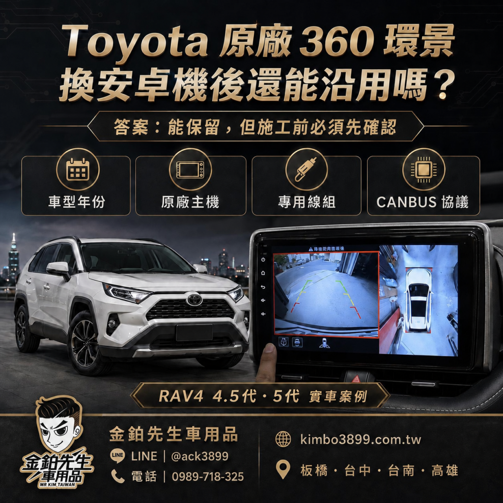 Toyota原廠360環景換安卓機能沿用嗎?RAV4實車案例 2 Toyota原廠360環景